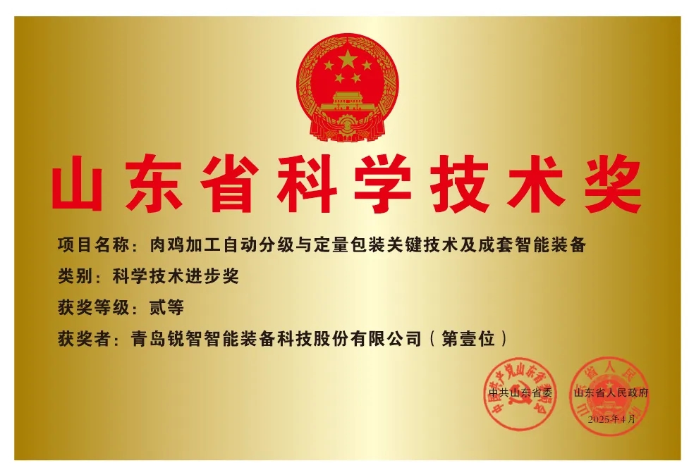喜報！銳智智能榮獲2024年度山東省科學(xué)技術(shù)進步獎